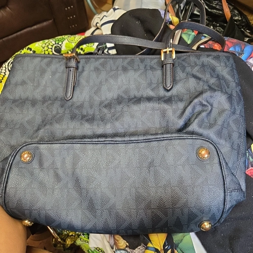 Michael Kors Black Logo-Print Tote Bag‎